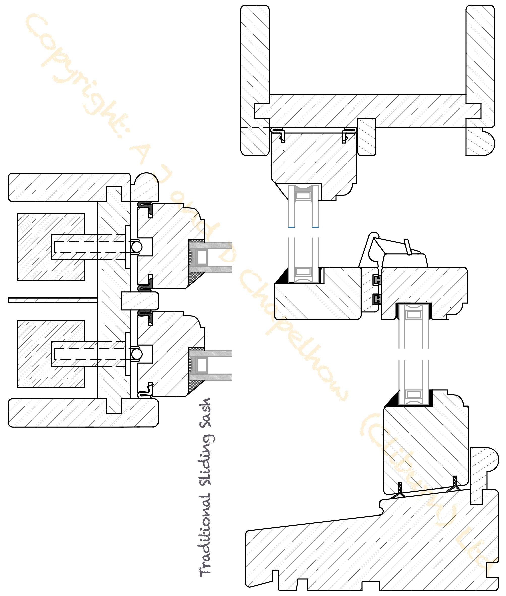 Traditional Sliding Sash from A J & D Chapelhow (Cliburn) Ltd