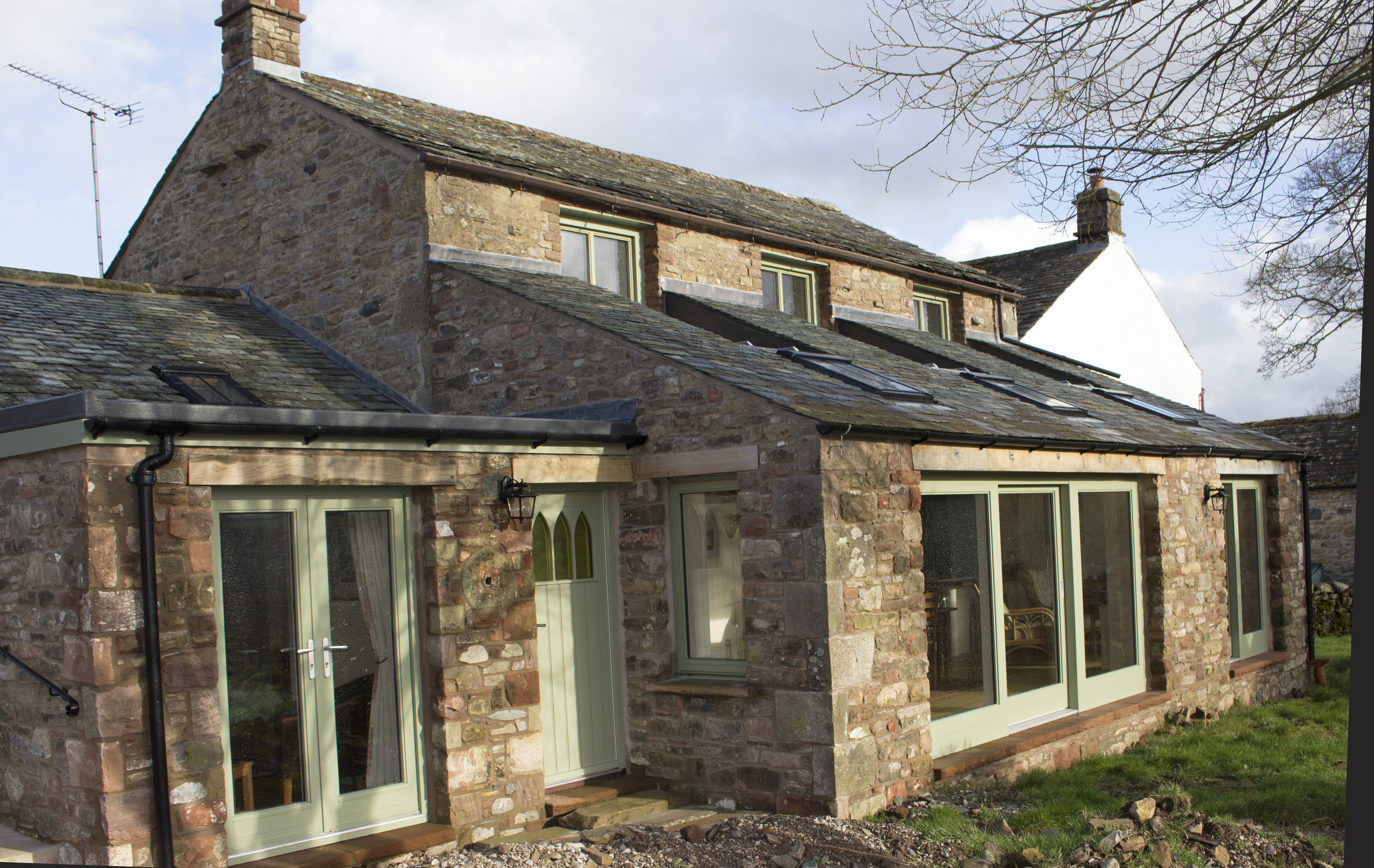 aluminium clad double door set