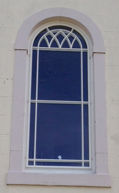 Arched window from ajd chapelhow