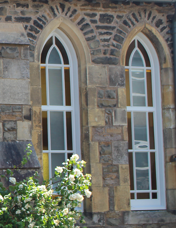 Sedbergh Methodist Church arched windows pair