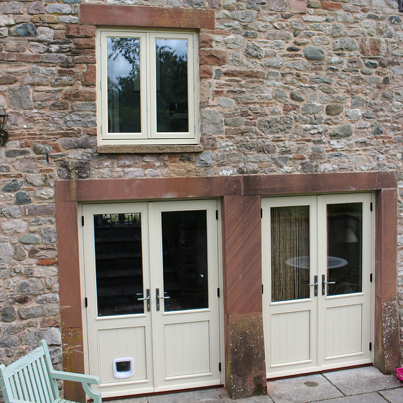 back doors and window