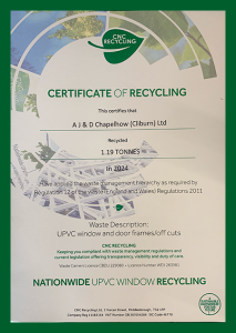 certificate of recycling 